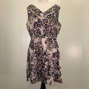 Apostrophe Purple & Orange Animal Print Dress